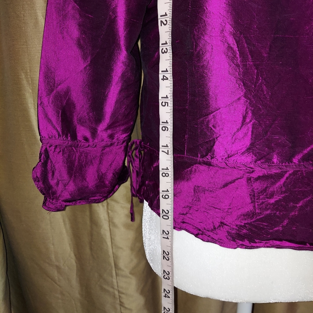 S.L.B. 100% silk wrap top size 12 - Picture 6 of 10